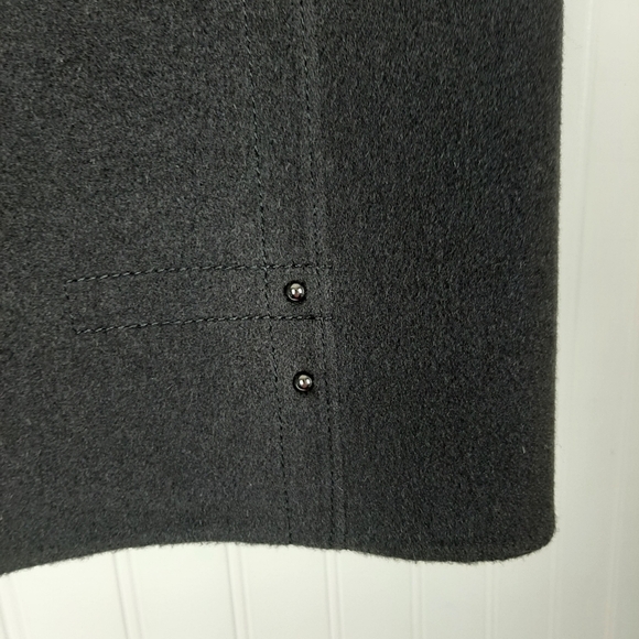 Escada Sport Pencil Skirt Dark Gray Short Size XL 44 Soft Thick Wide Waist Band - Picture 3 of 9